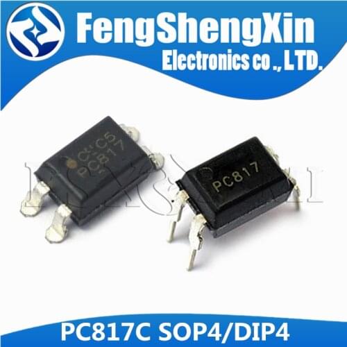 100pcs/lot PC817C DIP4 SOP4 PC817-C DIP SOP PC817 C DP817C EL817C SOP-4 DIP-4 Optocoupler