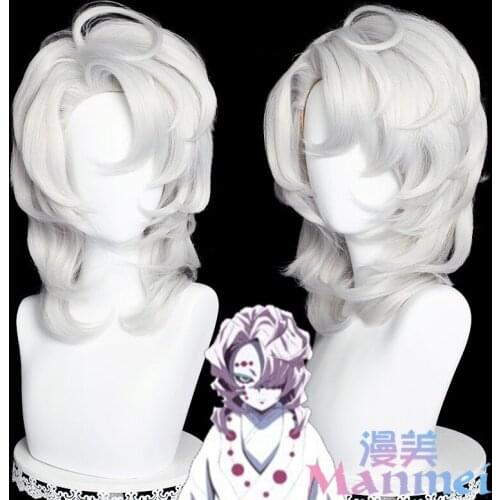 Hot Anime Demon Slayer Rui Cosplay Wig Hair synthetic Wigs Halloween Christmas Fancy Party Props