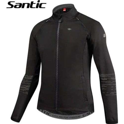 Santic Cycling Jacket Men Autumn Windproof Sport Bike Jacket Removable Sleeves Short Riding Wind Coat Reflective Bicycle Jacket