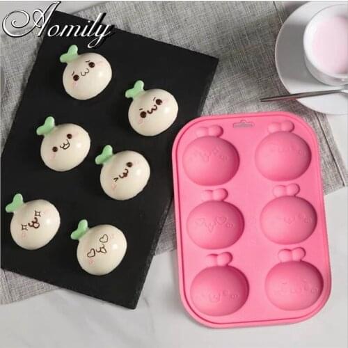 Aomily Cartoon Emoticons Silicone Molds Lovely Cake Chocolate Mold Wedding Cake Decorating Tools Fondant Sugarcraft Soap Mould