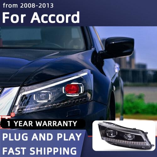 Car Styling Headlights for Honda Accord G8 LED Headlight 2008-2013 Head Lamp DRL Signal Projector Lens Automotive Accessories