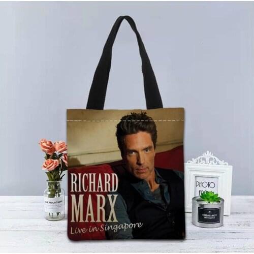 Custom Richard Marx Tote Bag Canvas Fabric Handbag Two Sides Printed Shopping Bag Traveling Casual Useful Shoulder Bag 0603
