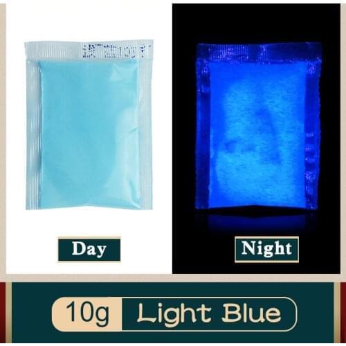 Light Blue Luminous Powder for DIY Party Creative Makeup Wall Glass Crafts Decorations Glow In Dark 10g
