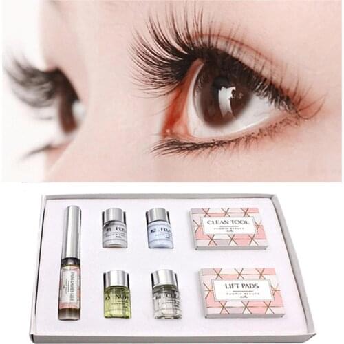 Eye Care - Eye Lashes Cilia Lifting Extension Perm Set Mini Eyelash Perming Kit With Rods Glue Makeup Tools
