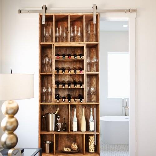 Vintage Wine Cabinet 3D Doors Mural Living Room PVC Waterproof Poster Adhesive Decals Door Stickers Teen Rooms Decor Wallpaper