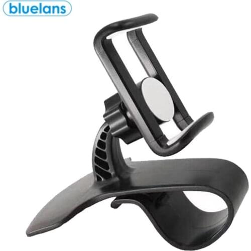 360-Degree Rotatable Sphere Design Car Center Console Mobile Phone Holder Stands Non-Slip Clip Design Protect The Car Surface
