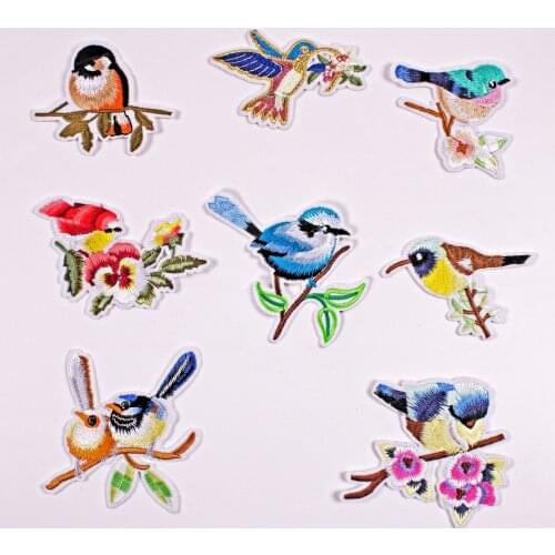 Embroidered Cloth Stickers Clothing Accessories Badge Patch Exquisite Antique Bird Magpie