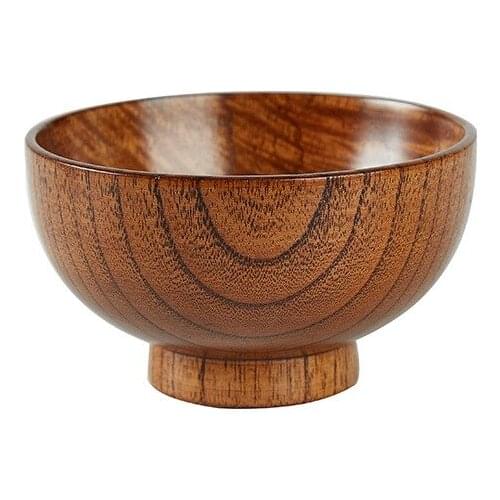 Japanese Jujube Wooden Bowl Adult Children Rice Bowl Environmentally Friendly Non-Hot Household Noodle Bowl Restaurant Soup Bowl