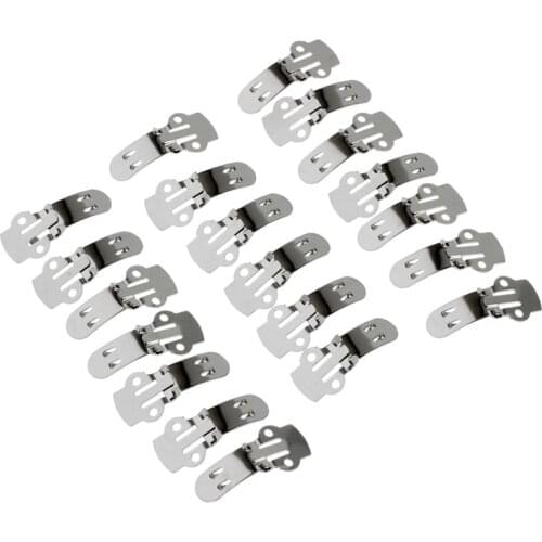 20pcs Blank Stainless Steel Shoe Clips Clip DIY Craft Buckles