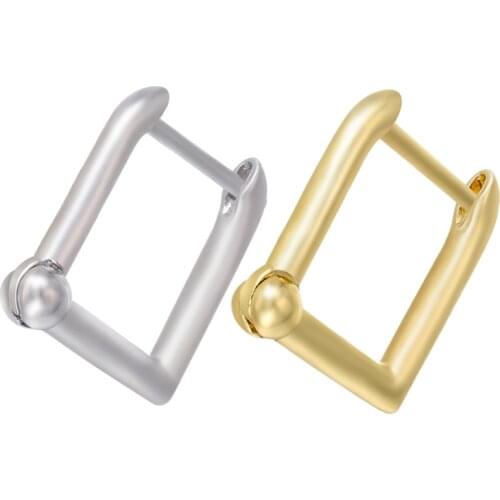 ZHUKOU one pair Brass gold/silver color small hoop earrings for women small earrings hoops 2020 fashion Jewelry model:VE281