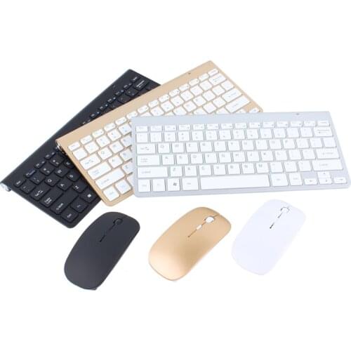 2.4G Wireless Mini Slim Keyboard Mouse Set Silent Office Home Protable For Notebook Laptop Mac Desktop PC Computer Smart TV PS4