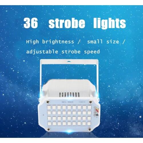 36LEDs RGB 3IN1 LED strobe light remote control sound control flushing beam 2IN1 stage light party DJ bar disco stroboscope ligh