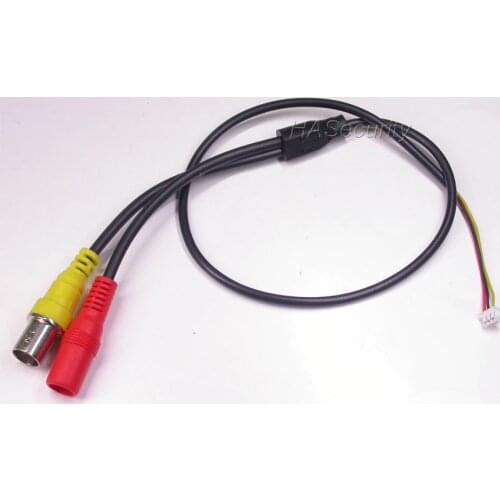 3PIN cable (1.5mm pitch) BNC + DC jack for CCTV camera PCB board module installation assembly about 45cm length