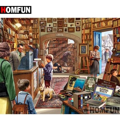 HOMFUN Full Square/Round Drill 5D DIY Diamond Painting "Character library" Embroidery Cross Stitch 5D Home Decor Gift A00753
