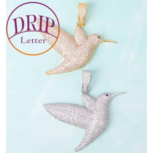 No Chain Bird Pigeon Pendant Gold Color Women Hip Hop Jewelry