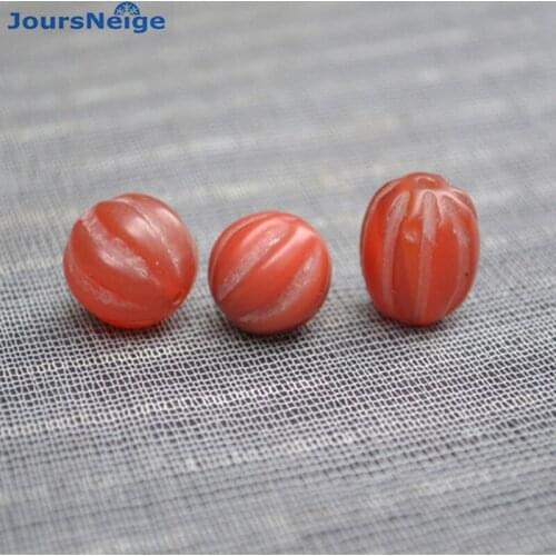 Wholesale Weathered Natural Crystal Bracelets Pumpkin Scattered Buddha Bead Lucky for Men Women DIY Hand String Crystal Jewelry