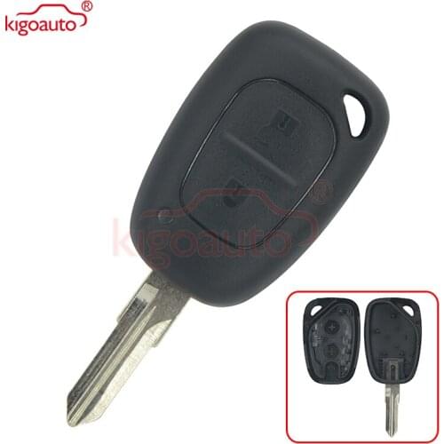 Kigoauto 2 Buttons Remote Car Key Shell Case for Renault Clio Master Vivaro Movano Kangoo Key Cover Replacement Fob VAC102 Blade