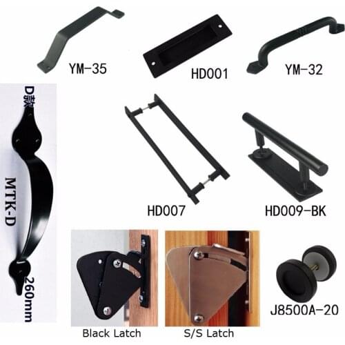 Black Country Barn Sliding Door Pull Handle Knob Latch Hardware Antique Vintage