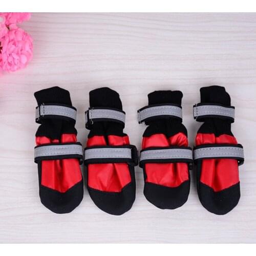 Spring Autumn Dog Shoes Waterproof Anti Slip Reflective Pet Boots For Medium Big Dogs Paw Protector Labrador Husky Pet Supplies