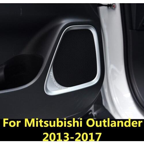 For Mitsubishi Outlander 2013-2017 Plastic Car Door Audio Speaker Frame Decoration Cover Trim Interior decoration Accessories