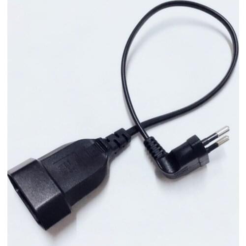 European 2 Prong VDE Plug Angled to CEE7/16 Outlet Socket Power Extension Cord, CEE7 Extension cords,0.3M/0.6M