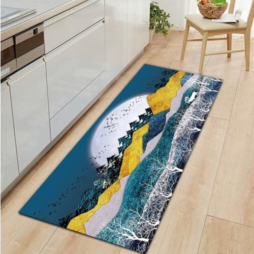Mountain And Sun Kitchen Mat Bedroom Entrance Doormat Living Room Carpet Soft Home Floor Decoration Bathroom Non-Slip Rug