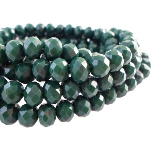 BEAUCHAMP 8mm 35pcs Needlework Crystal Beads Rondelle Faceted Sewing Diy Beading Bracelet Earring Jewelry Findings Accessories