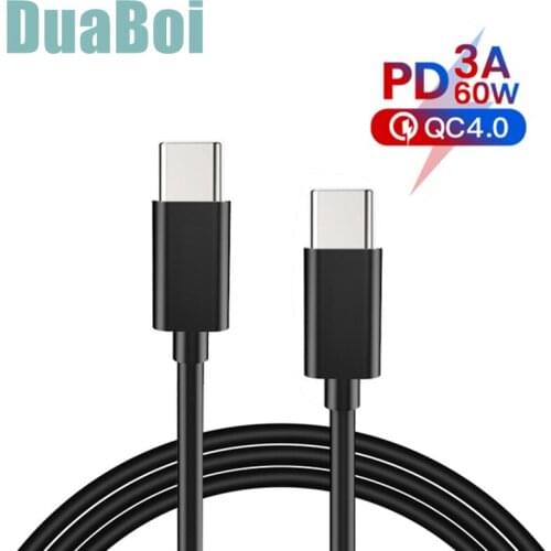 3A 60W Fast Charging USB C TO USB C Data Cable For iPad Air Pro Matebook LG Q61 Stylo 6 Velvet K41S K51S HTC U20 5G Charge Wire