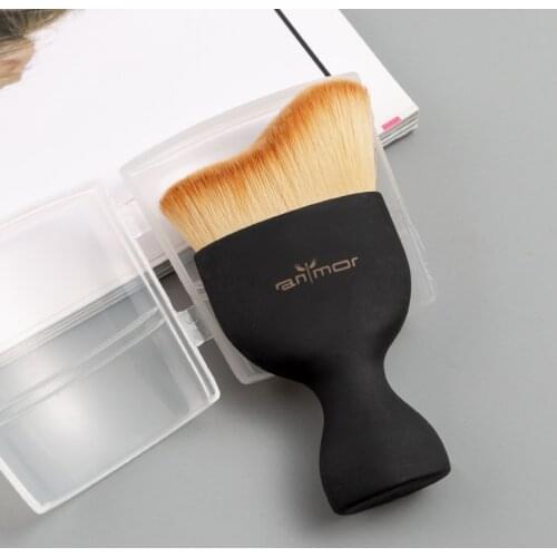 Anmor 1PCS Contour Foundation S Shape Cream Makeup Brushes Loose Powder Make Up Brush with Protect Lid Brochas Maquillaje