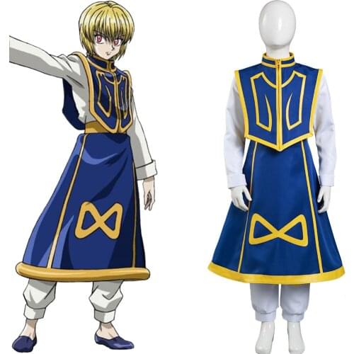 Anime Hunter x Hunter Kurapika Cosplay Costume Kids Pants Cape Outfits Halloween Carnival Suit