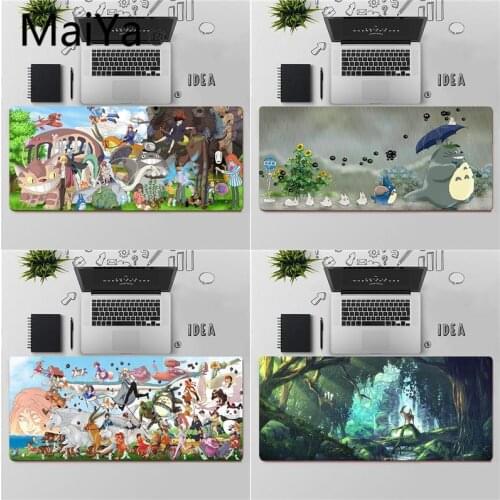 Maiya Top Quality Studio Ghibli Totoro Locking Edge Mouse Pad Game Free Shipping Large Mouse Pad Keyboards Mat
