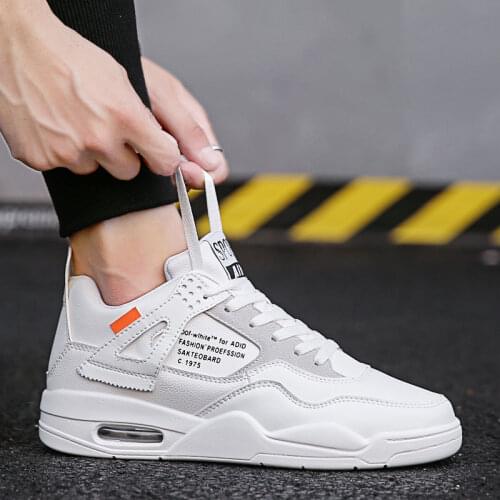 Men Casual PU Lace-up Shoes Spring Autumn Flat Boy Breathable Fashion Comfortable Platform Sneakers 2020 New