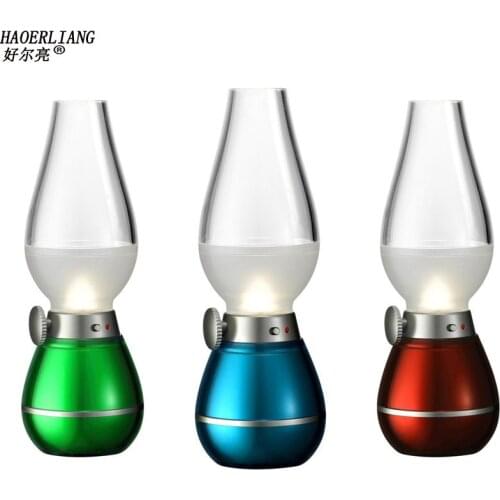 Retro nostalgic kerosene lamp blowing control lamp night light small table lamp