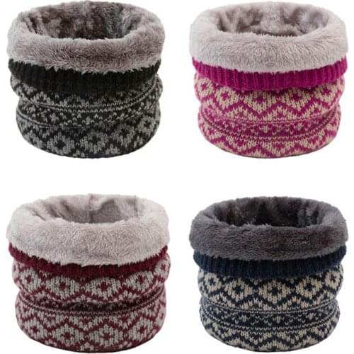 Newest Winter Bib Wool Plus Velvet Warm Casual Collar Single Loop Pullover Outdoor Travel Scarf