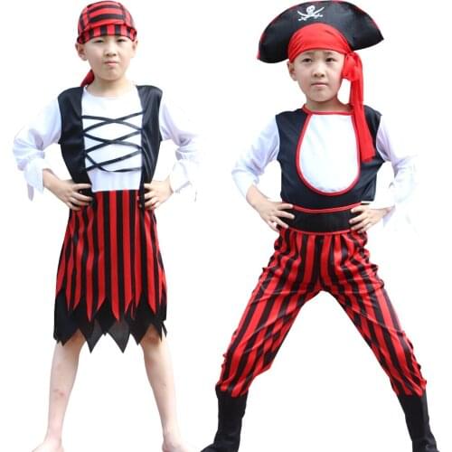 Halloween New Pirate Captain Baby Headwear Cosplay Costume Boys Girls Bodysuits Christmas Fancy Clothes Kids Children Jumpsuits