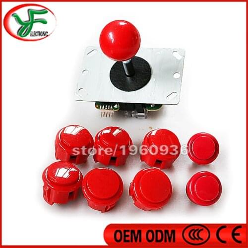 Original SANWA joystick + SANWA Push Buttons OBSF-30 & OBSF-24 for DIY Arcade Game machine kit