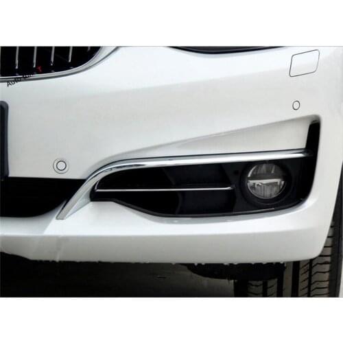 Yimaautotrims Front Foglight Fog Lights Lamp Frame Cover Trim Fit For BMW 3 Series GT Gran Turismo F34 2013 - 2017 ABS Exterior
