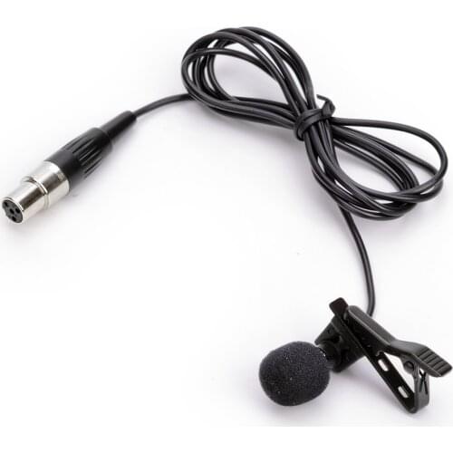 Professional Lavalier Lapel Condenser Microphone Microfone For SHURE Wireless Bodypack Transmitter mini 4 Pin XLR TA4F Plug