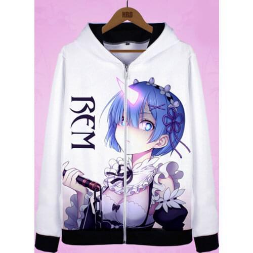 Re:Zero kara Hajimeru Isekai Seikatsu Hoodies Jackets Anime Cosplay Re:Life in a different world from zero Sweatshirts