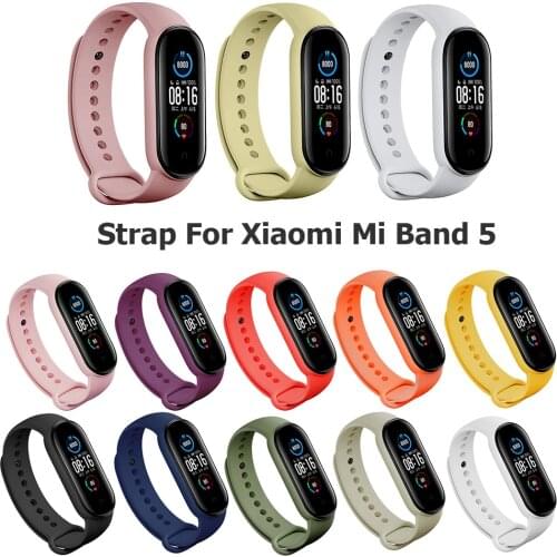 Silicone Strap for Xiaomi Mi Band 5 6 Colorful Sport Wristband Accessory Replacement Band Bracelet for Mi band 6 5