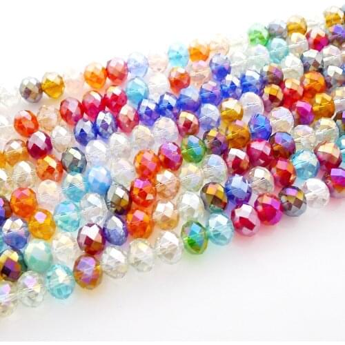 Mixed color 2/3/4/6/8/10/12mm 5040 crystal rondelle glass diy beads wholesale blue green golden grey fullsize free shipping-9