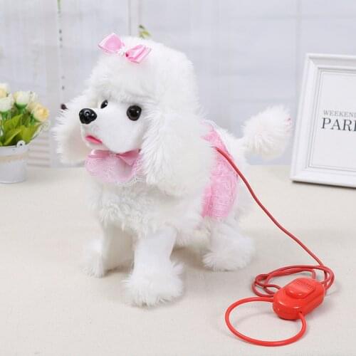 Robot Dog Walk Bark Sing 99 Songs Toys Electronic Plush Dog Puppy Soft Cute Poodle Pet Music Animal Toy For Kids Birthday Gift