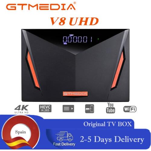 Original Satellite TV Receiver GTmedia V8 UHD GTMedia V8X TV Box Combo DVB S2/T2 Cable H.265 4K Ultra HD Built in WIFI IP TV box