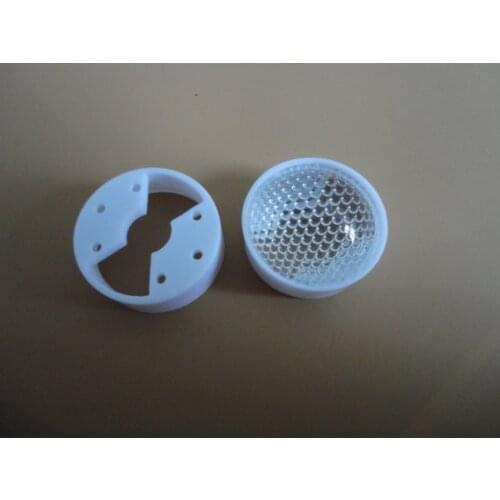 LED lens (with bracket Diameter :24.5MM 60 degrees and Diameter :25.5MM 45degrees )Particle surface convex lens, 1w 3w 5w lens
