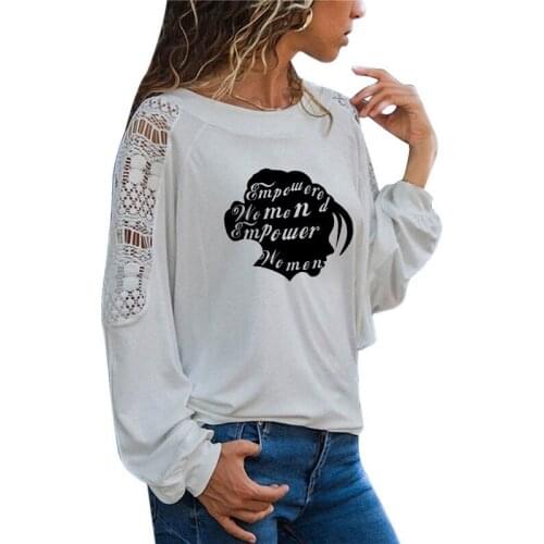 Empowered Women Graphic Long Sleeve T-Shirt Powerful Feminist Women Grunge Vintage Shirt empower women grunge quote tees top