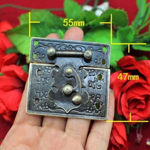 Box Suitcase Toggle Latch Buckles,Wooden Box Lock,Bronze Tone,Home DIY,Wood Working,Antique Metal Lock,55*47mm,8Sets