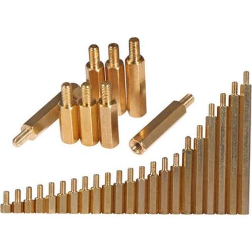4pcs M4 Single head hexagonal copper column Bolt Hexagonal isolation columns 18mm-60mm Length