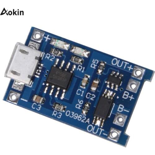 5pcs 5V 1A Micro USB 18650 type-c Lithium Battery Charging Board Charger Module+Protection Dual Functions TP4056 18650