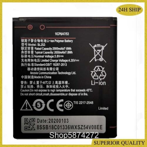 2020 New high capacity 2050mAh BL253 Battery For Lenovo A2010 Bateria A 2010 / BL 253 BL-253 A1000 A1000m A 1000 Mobile Phone
