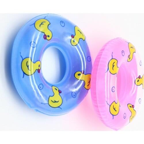 BJD 1/6 Doll Accessories Mini Swimming Ring Duck Pink Blue Kids Toys Kawaii Swimming Ring SD BJD 1/6 Doll Accessories For Dolls